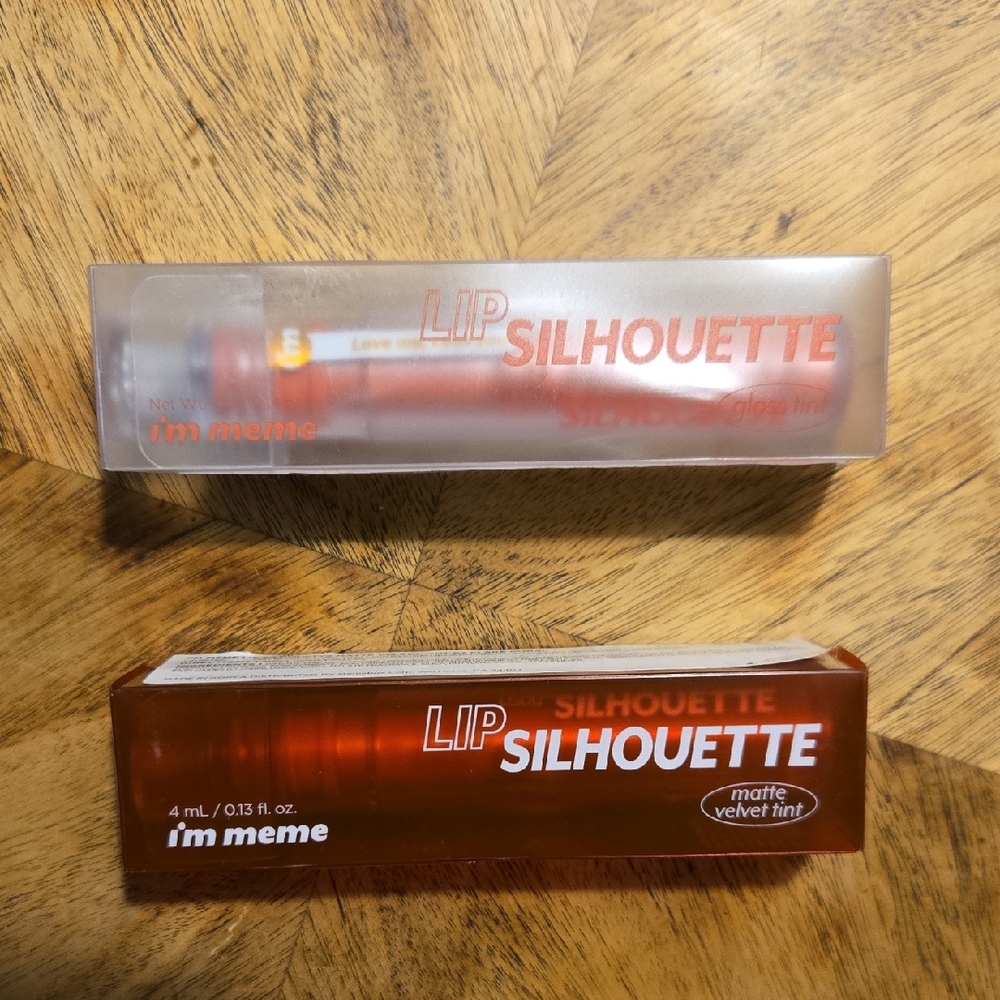 I'm Meme Lip Silhouette Duo In 03 Flare Coral And 05 Minimal Pink